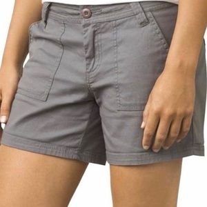 Prana Tess Organic Cotton 4-Pocket 14” Grey Hiking/Walking Shorts-12